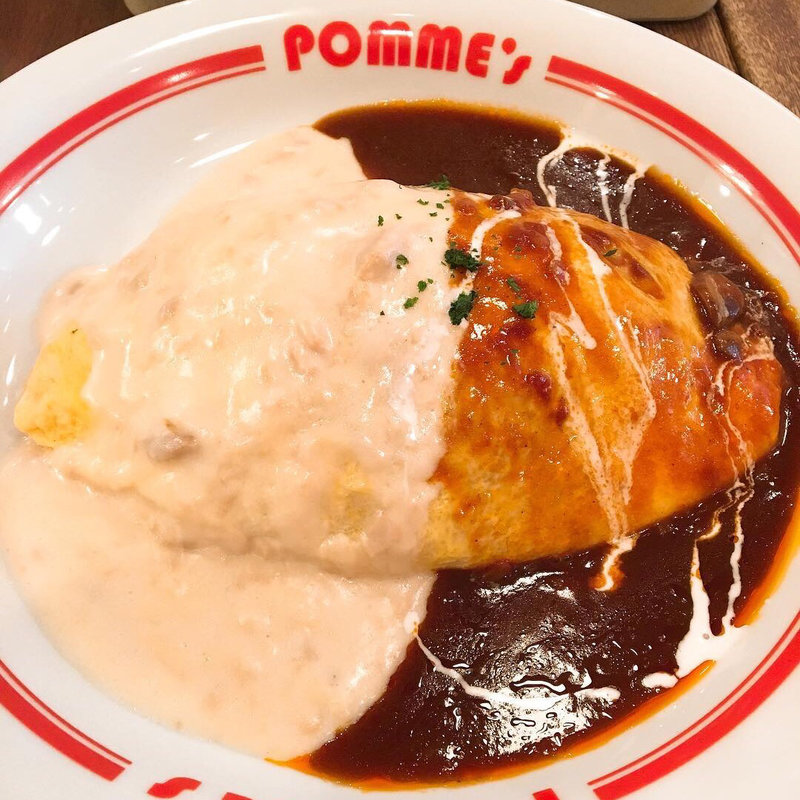 ダブルソースオムライス(ポムの樹 HEPファイブ店)