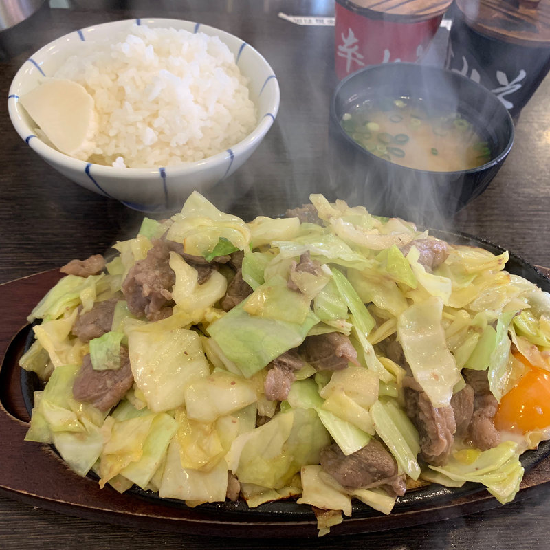 肉2倍盛りランチタイムご飯味噌汁付き(鉄男（アイアンマン）)