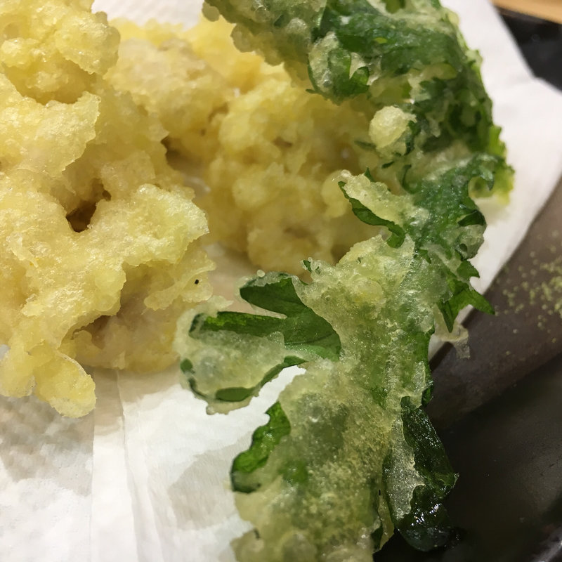 たらの白子天ぷら(大河すし)