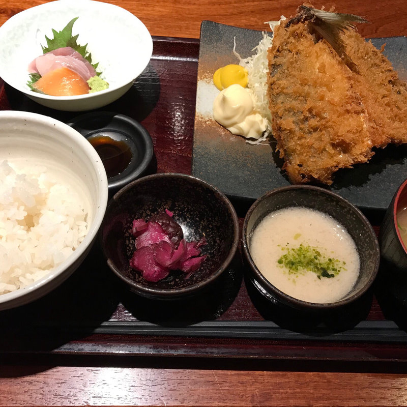 アジフライ定食(御厨)