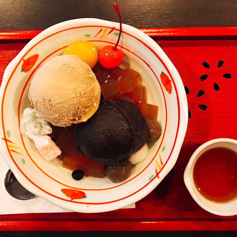 ほうじ茶あんみつ(森乃園)