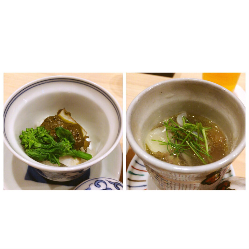 鮑の飯蒸しとすっぽんとフカヒレのスープ(はらまさ )