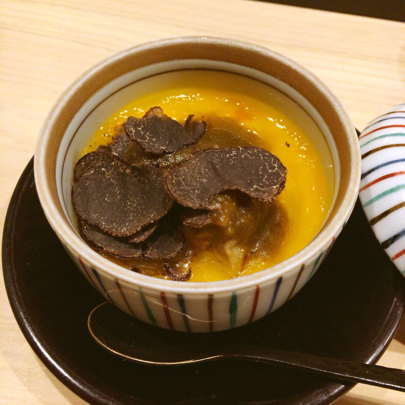 蟹とフォアグラの茶碗蒸し(はらまさ )