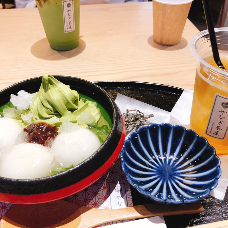 宇治抹茶白玉ソフト(やなぎ茶屋)