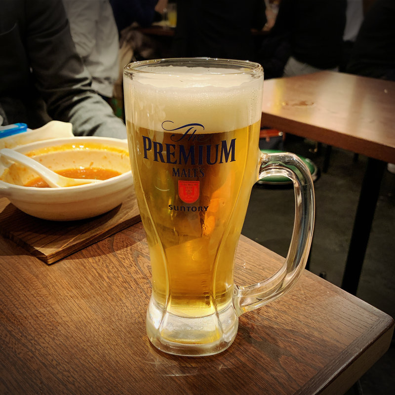 生ビール(炭火焼鳥研究所 中目黒店)