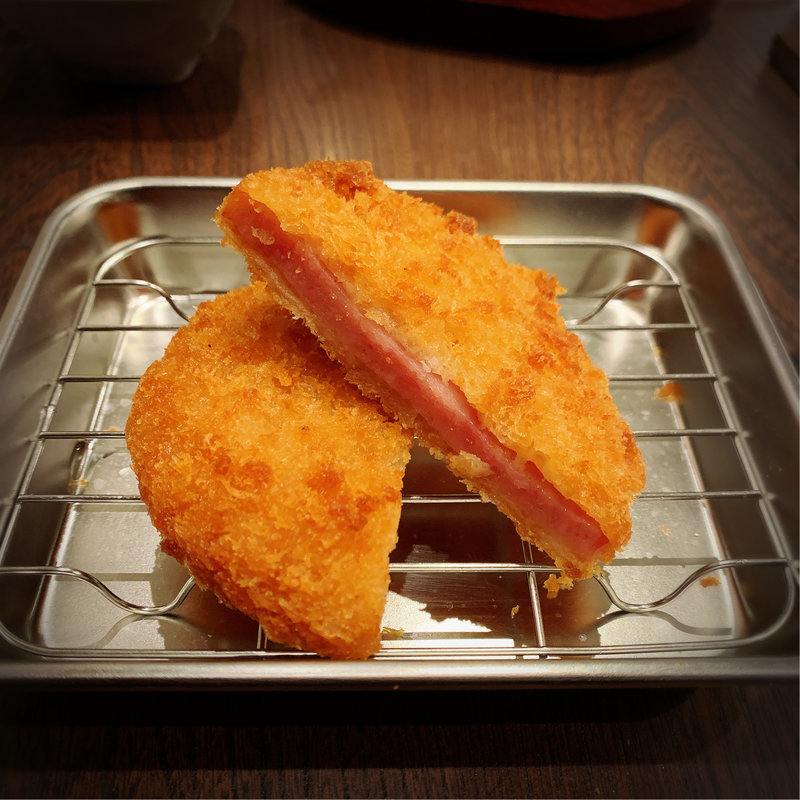 昔ながらのハムカツ(炭火焼鳥研究所 中目黒店)