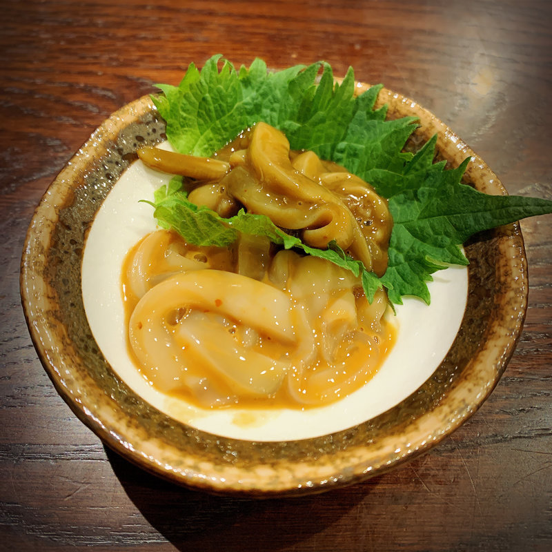 いかの塩辛2種食べくらべ( 灼味噌らーめん 八堂八（やどや）)