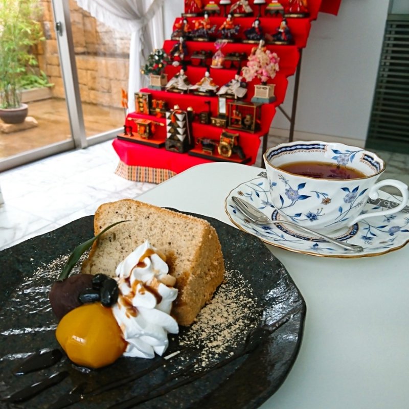 きなこシフォンケーキ(cafe スウィーティー)