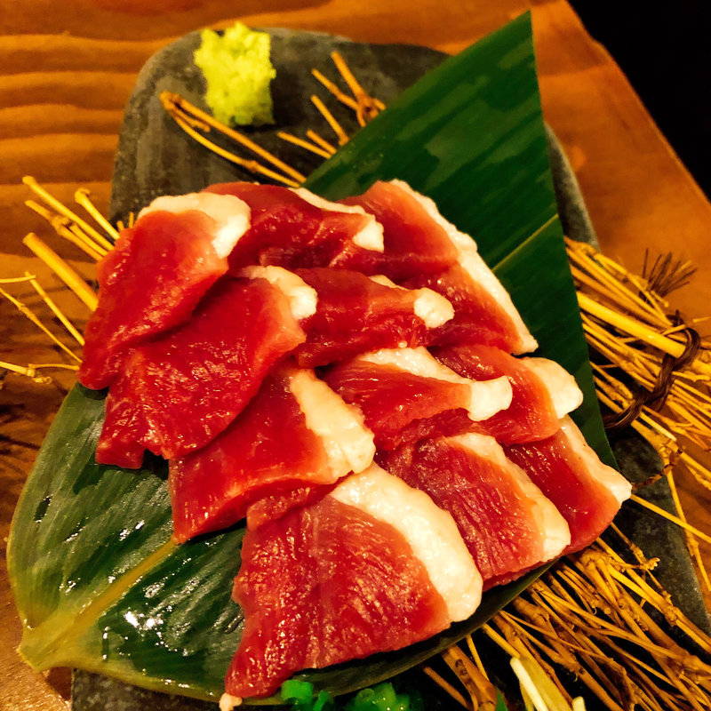 河内鴨ロース造り(備長炭やきとり笹屋 なんば｜千日前店)