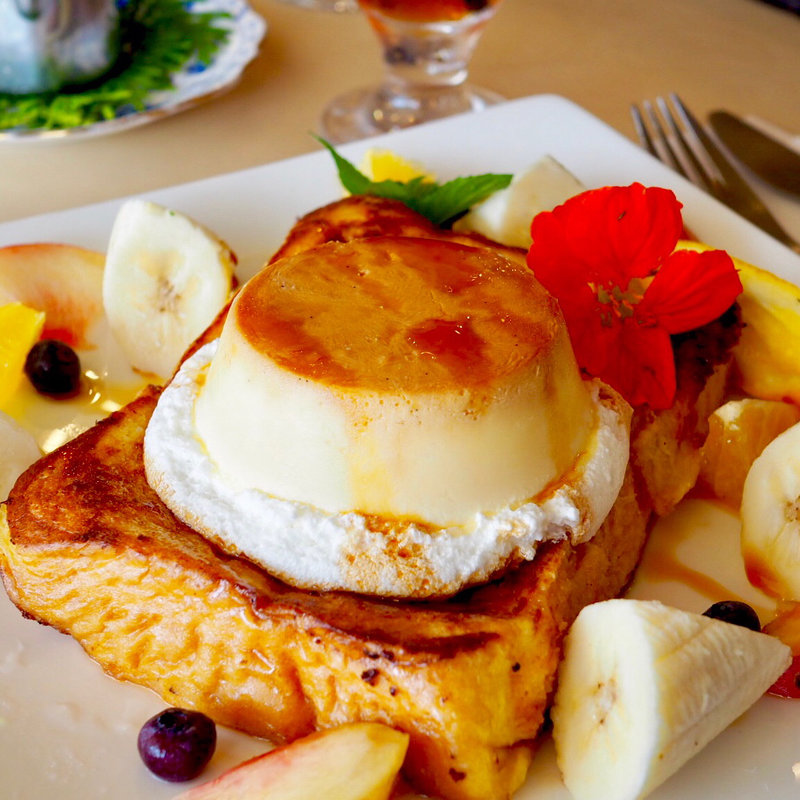 軽井沢アイスプリン・フレンチトーストセット(カフェレストラン ぱおむ )