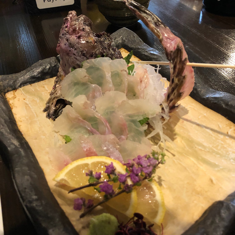 オコゼ刺し(旬味旬菜 大和)