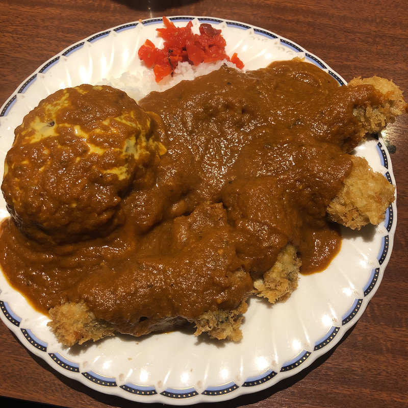 牡蠣フライカレー(洋食レストラン マルシェ)