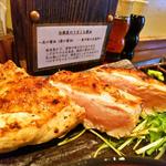 大山鶏の香味刺身ステーキ定食(炭火焼専門食処 白銀屋)