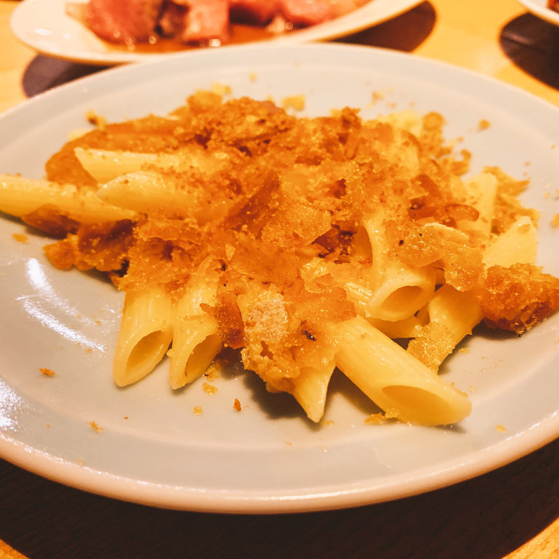 カラスミのおつまみペンネ(饂飩ト酒 maru-gin)