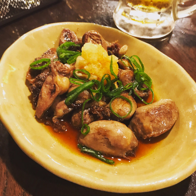 鶏ハツおろしポン酢(金町製麺)