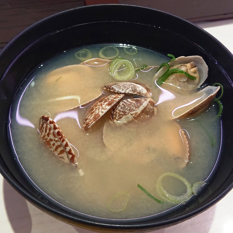 あさりの味噌汁(元気寿司 川崎駅前大通店)