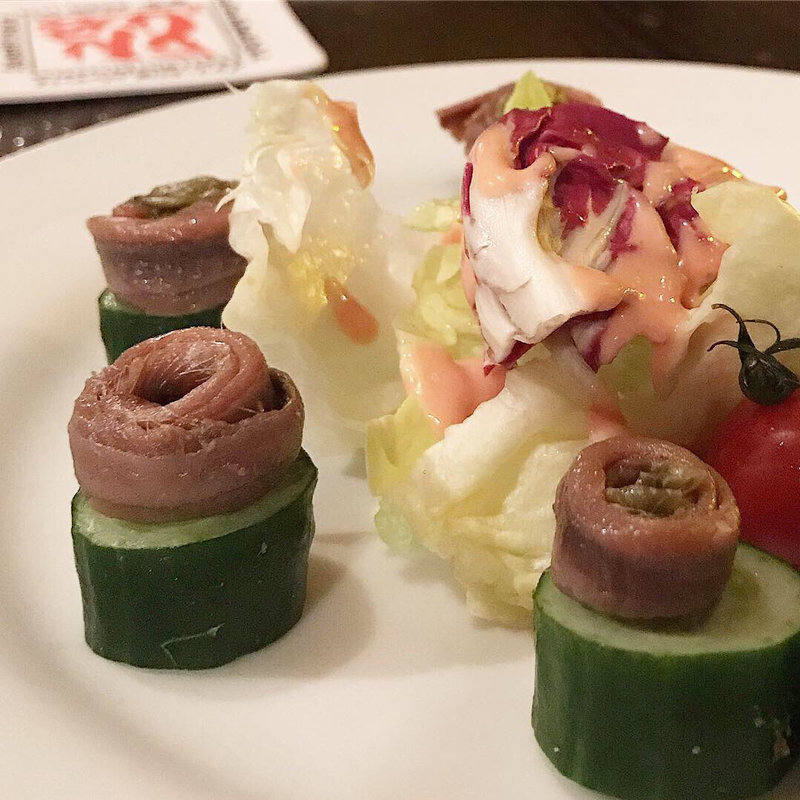 アンチョビとキュウリ(どん底)