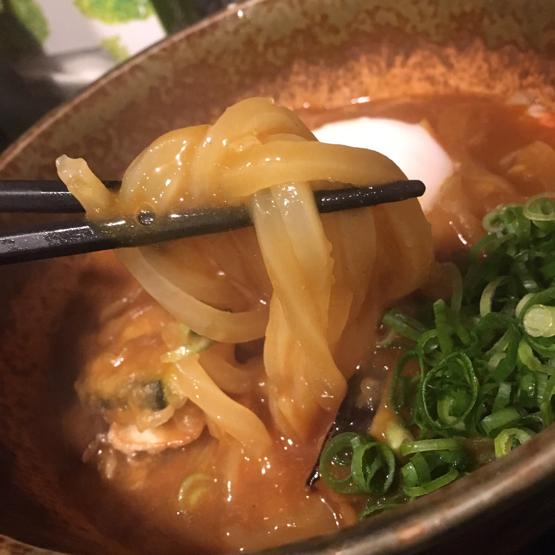 カレーうどん(大地のうどん 東京馬場店)