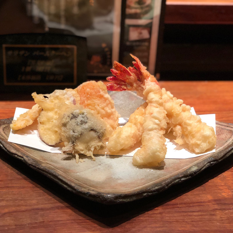天麩羅の旬皿(紗羅餐 ミッドランドスクエア店)