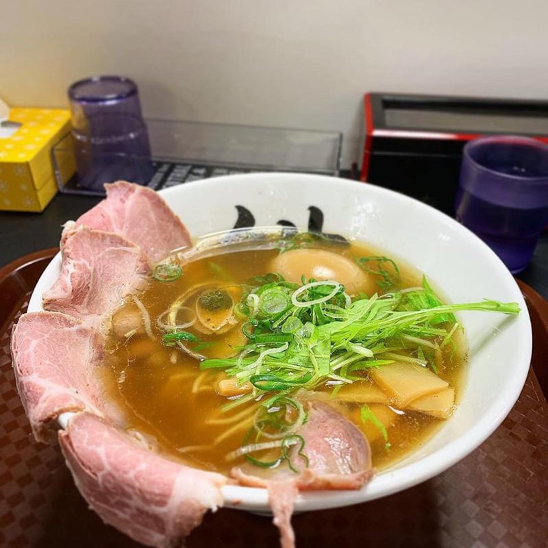 スペシャル秋刀魚だしラーメン(あわび入り) ＊あべのハルカス催事(秋刀魚だし 黒船)
