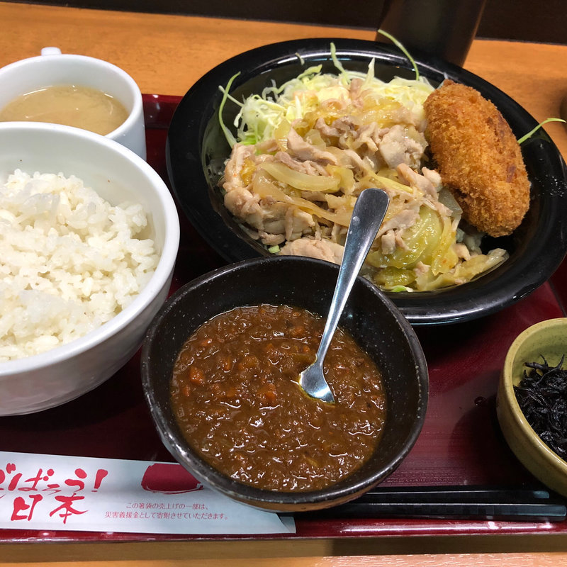 日替わり定食＋ちょい足しカレー(茶和 Cha-wa)