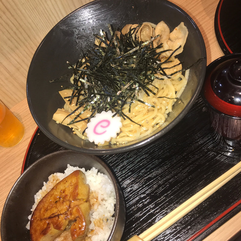 油そば(大盛)＋フォアグラ丼(Japanese noodles 真)