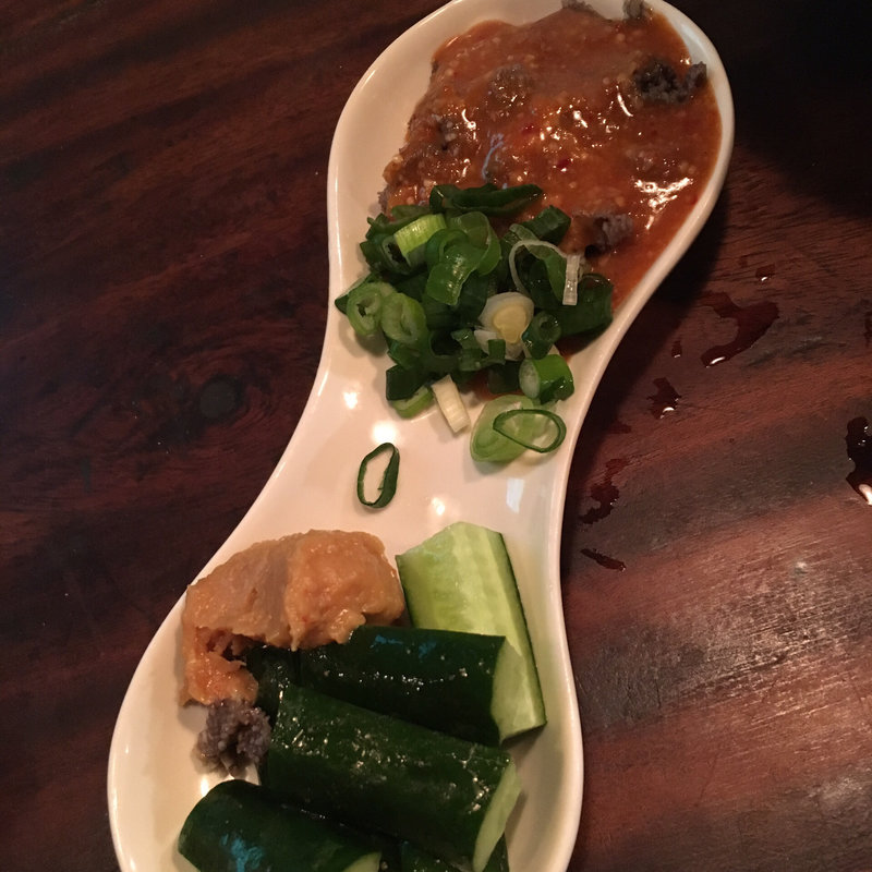 センマイ刺し(もちぶたラーメン 利田商店)