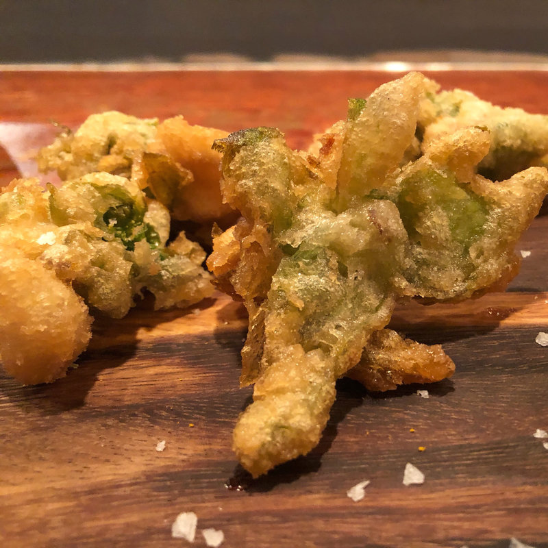 ふきのとうと白子のフリット(ata)