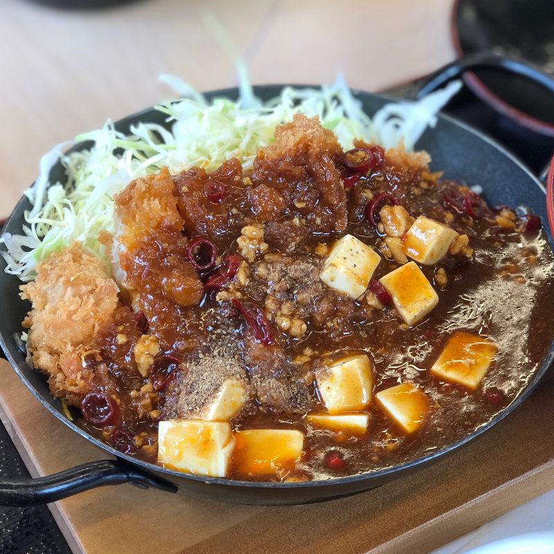 婆チキンカツ定食 とん汁（大）変更(かつや 長野七瀬店 )