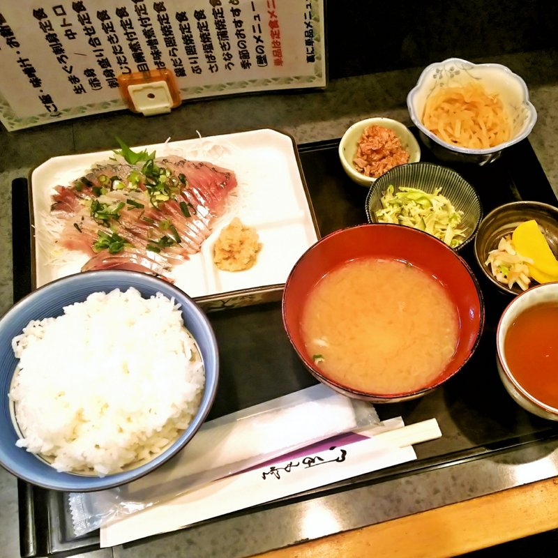 あじたたき定食(福田屋)