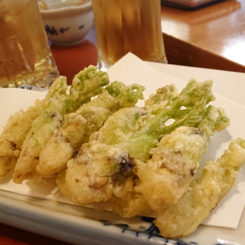 たらの芽てんぷら(静岡おでんと旬魚 水の尾)