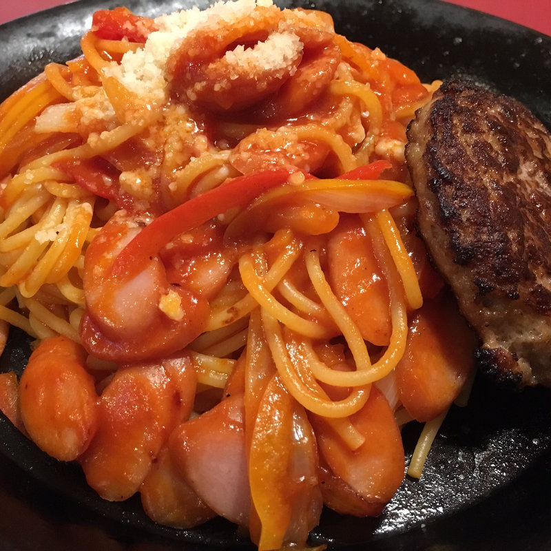 大盛ナポリタンハンバーグトッピング(ガスト 川崎宮崎台店)