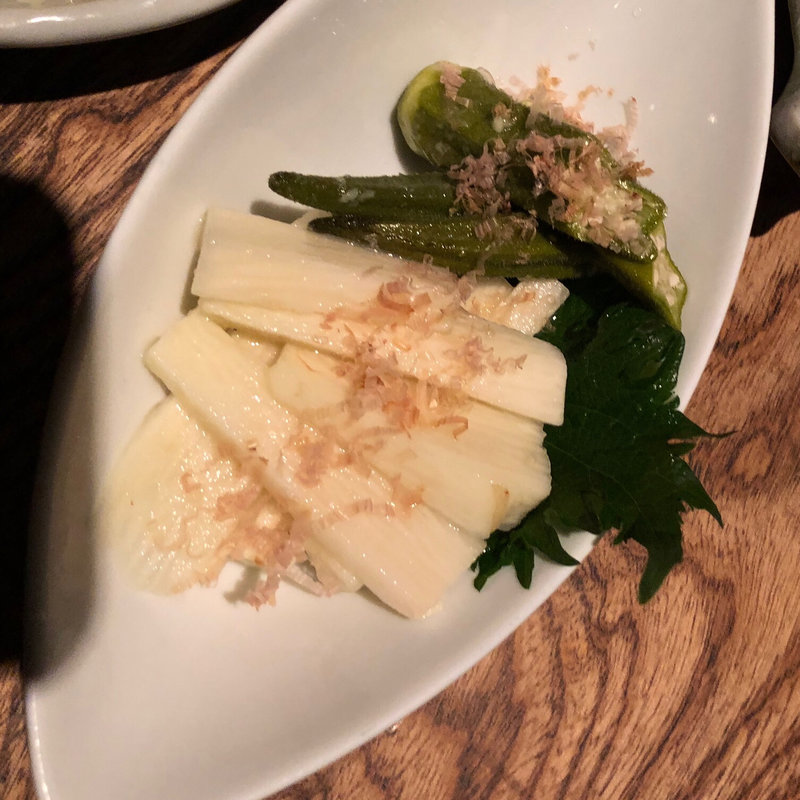 山芋とオクラのわさび漬け(まほうのえのぐ)