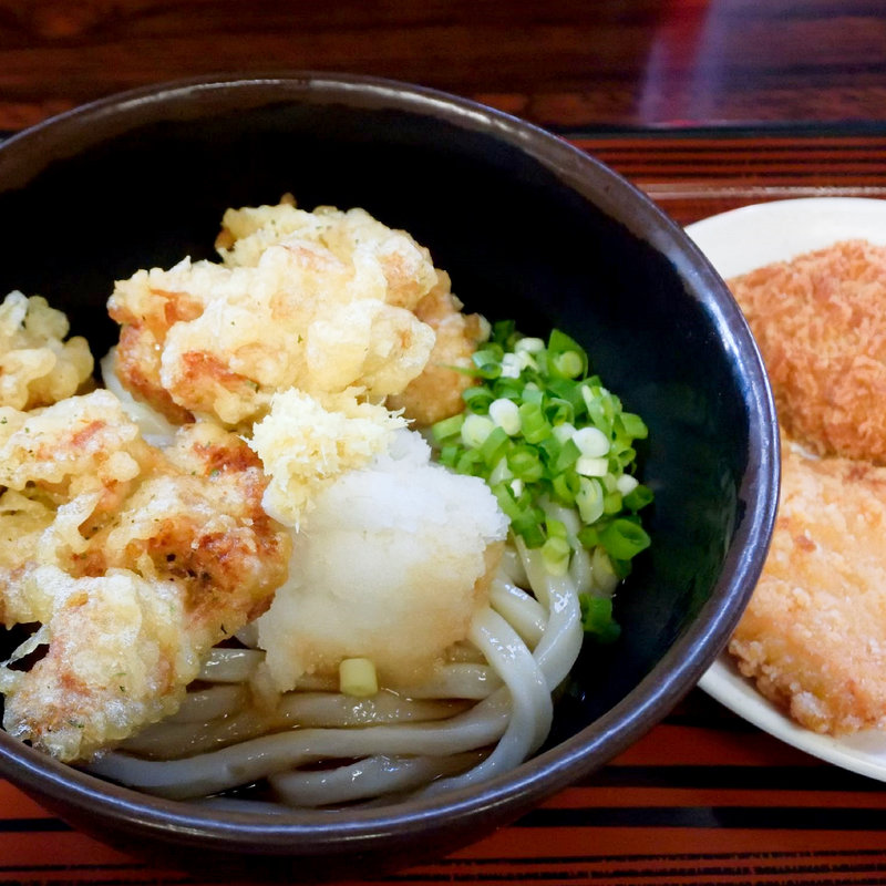 鶏天ぶっかけ冷(枡うどん （ますうどん）)