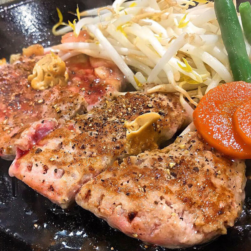 サーロインペッパーステーキ&ハンバーグ盛り（各75gずつ）(ゆめタウン下松 ペッパーランチ)