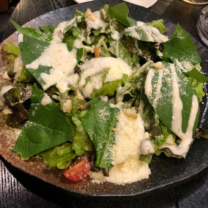 ほうれん草のシーザーサラダ(焼鳥はなび)