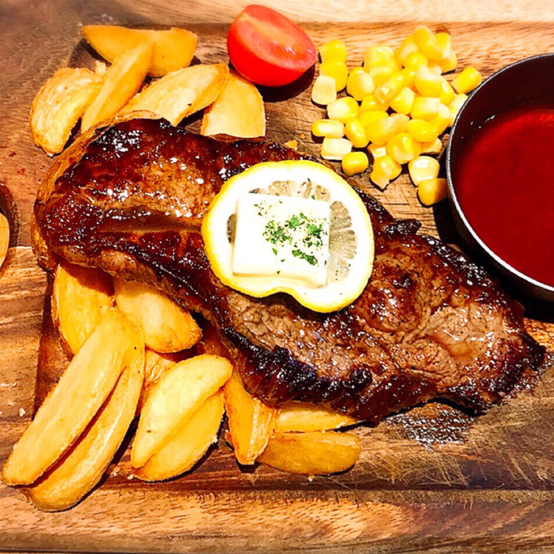 サーロインステーキランチ(肉が旨いカフェ NICKSTOCK 広島駅前)