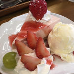 イチゴレアチーズケーキ