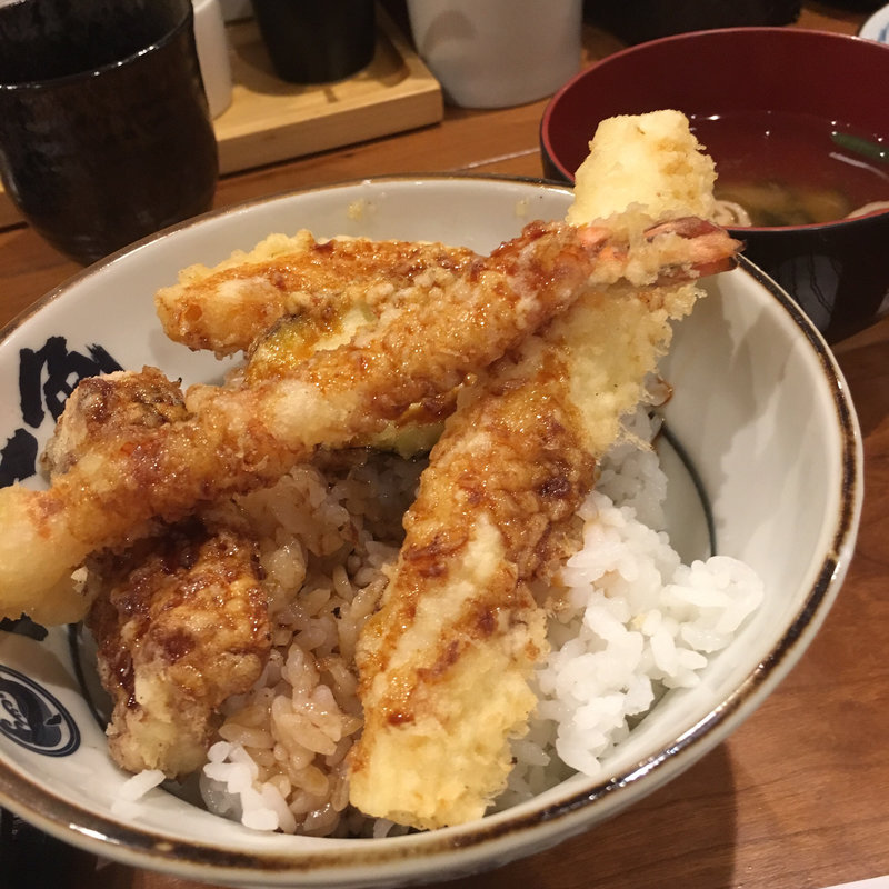 ランチ天丼セット(御園 天丼 下の一色)