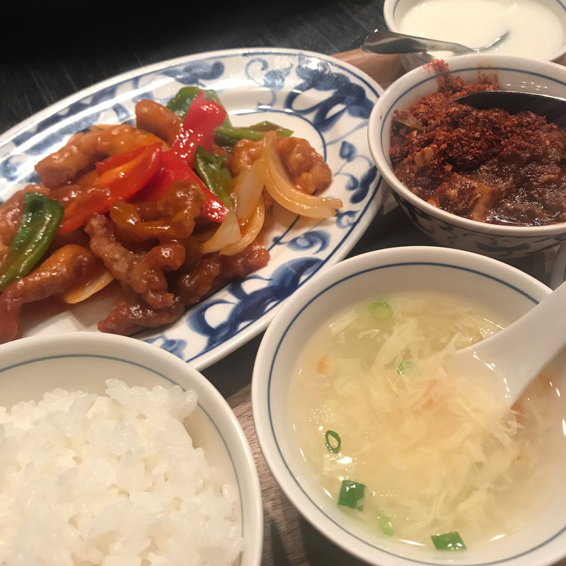 日替わり定食+ミニ麻婆豆腐(陳麻婆豆腐 赤坂店 （チンマーボードウフ）)
