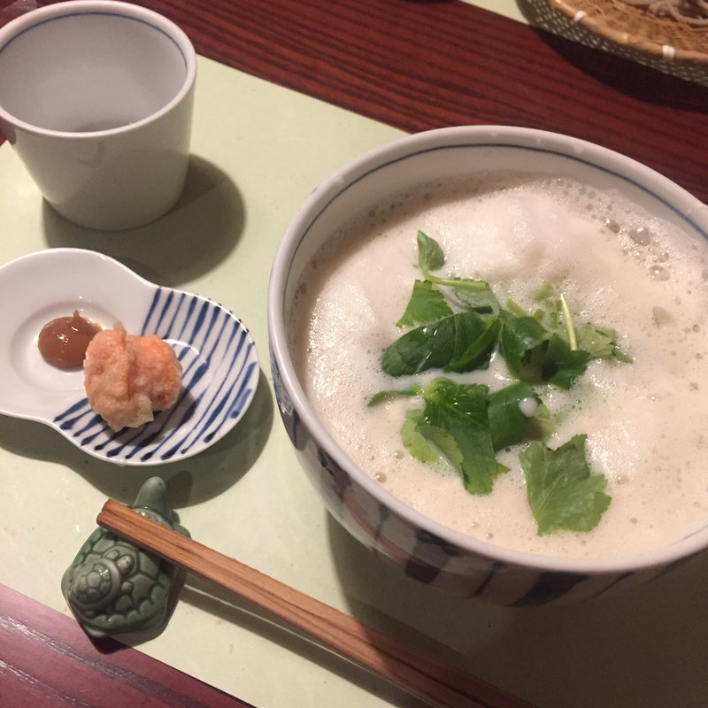 豆乳そば 温(向島七福すずめの御宿)