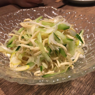 干し豆腐とネギ きゅうりの和え物(隆麺 （リュウメン）)