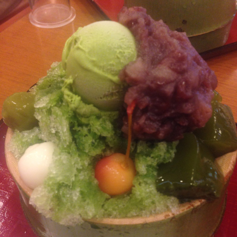 抹茶パフェ(嵐山さくら餅 稲 （あらしやまさくらもち いね）)