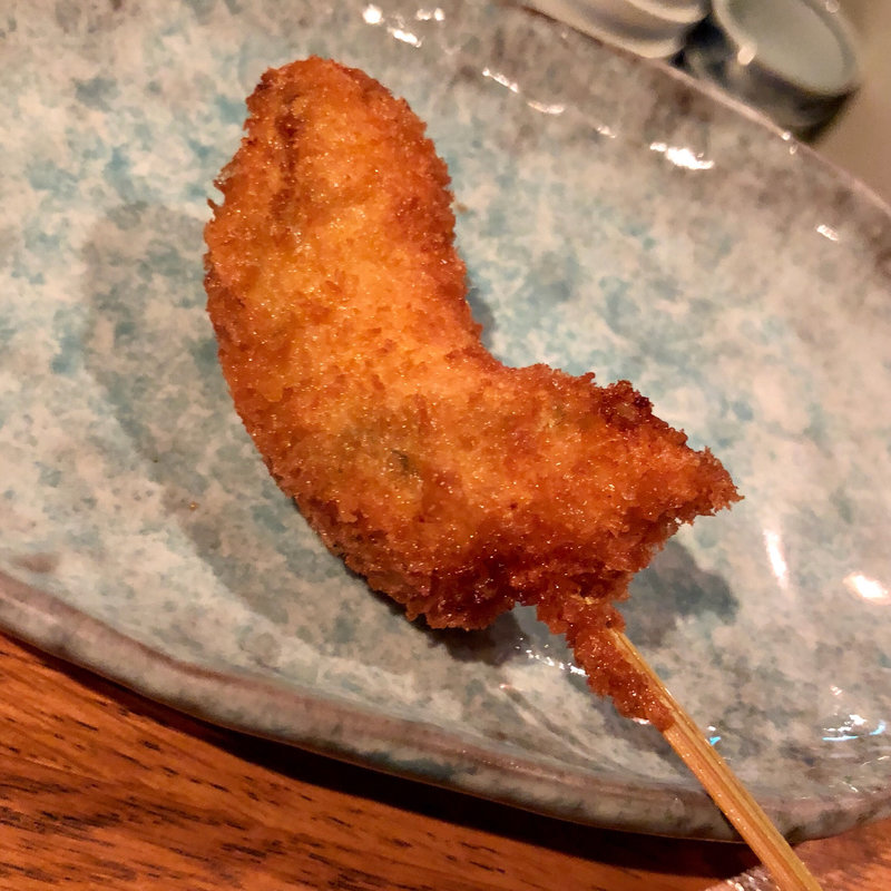 鰯のしそ巻き（串揚げ）(串揚げ ふくみみ)