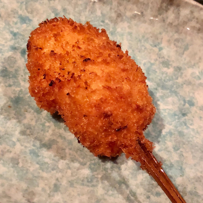 金柑のコンポートとクリームチーズ（串揚げ）(串揚げ ふくみみ)