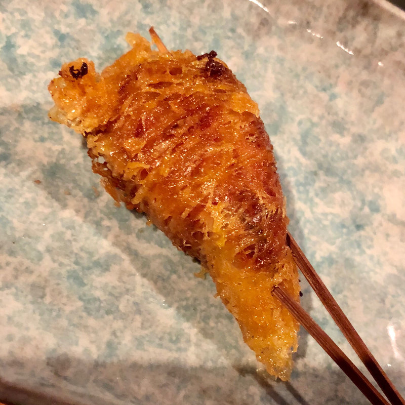 スパイシーカレーのライスペーパー包み（串揚げ）(串揚げ ふくみみ)