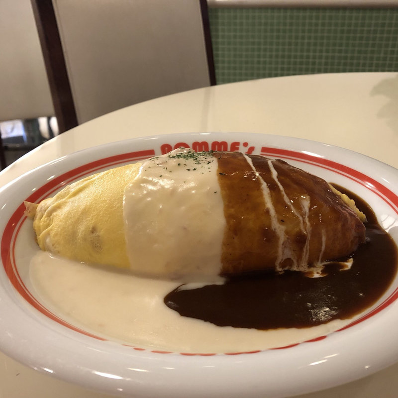 ダブルソースオムライス(ポムの樹カフェ 枚方店)