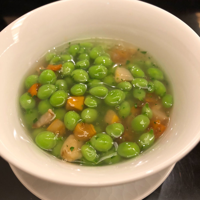 スナップエンドウと赤貝の茶碗蒸し(山﨑)