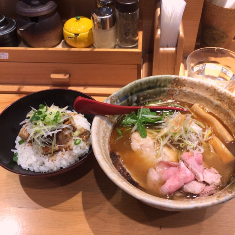 焼きあご塩らーめんセット(焼きあご塩らー麺 たかはし 上野店 )