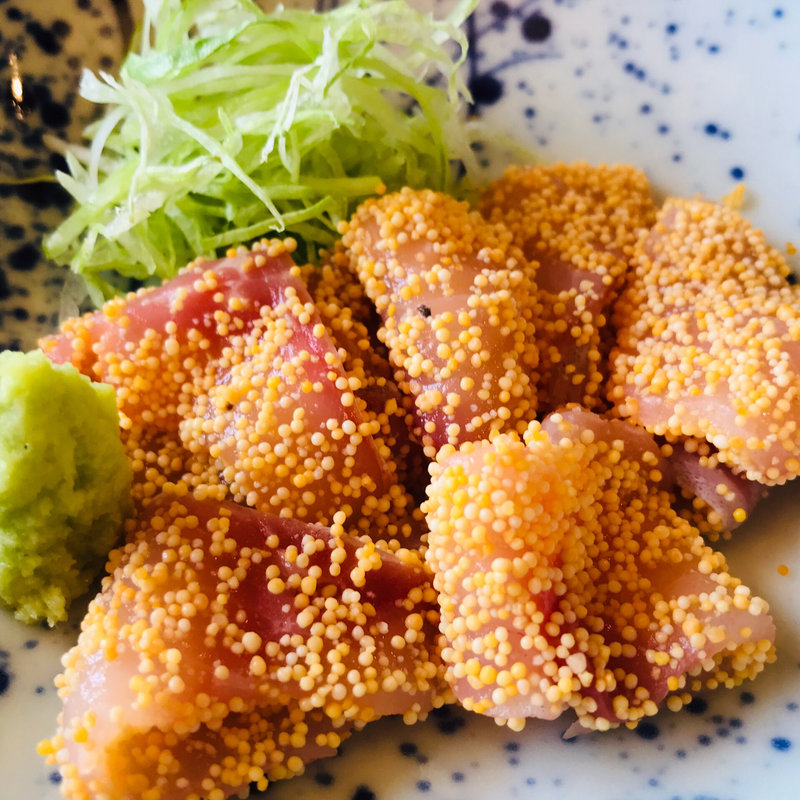 鯉の洗いと子まぶし(徳山鮓 （とくやまずし）)